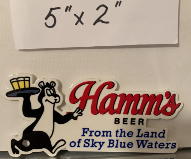 Hamm’s Bear Porcelain Like Magnet Beer Beverages Sales Service Station Gas Oil