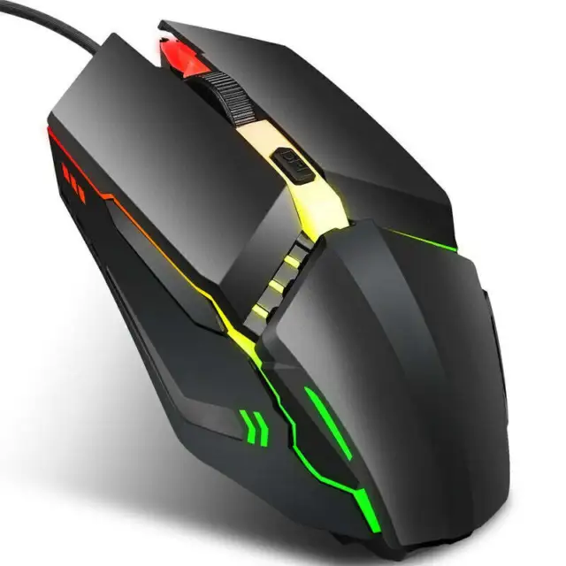 Adjustable DPI LED Optical Wired Gaming Mouse Office Graphic Design Work