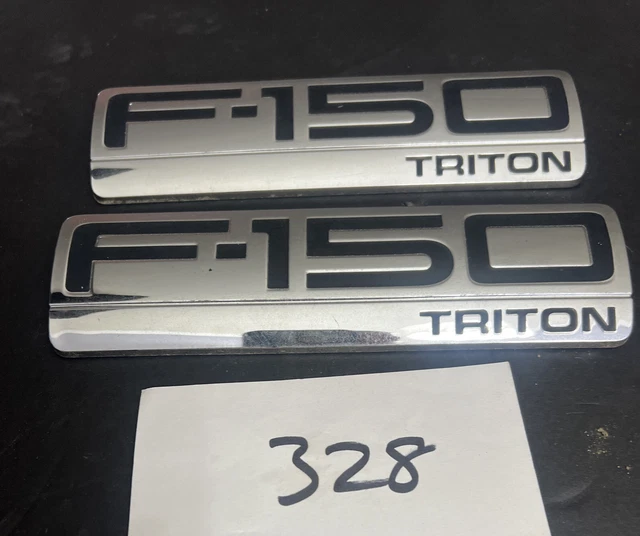 (2) 04 05 06 07 08 Ford F150 XL Emblem Side Fender Logo Badge Chrome PAIR CHROME