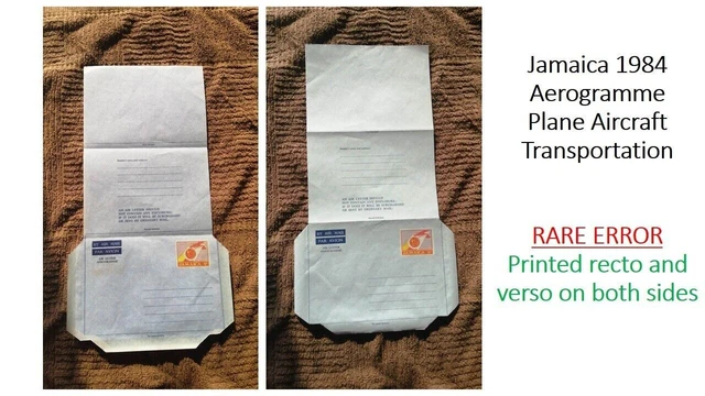 1984 Histoire postale de la Jamaïque - Erreur imprimée des deux côtés -...
