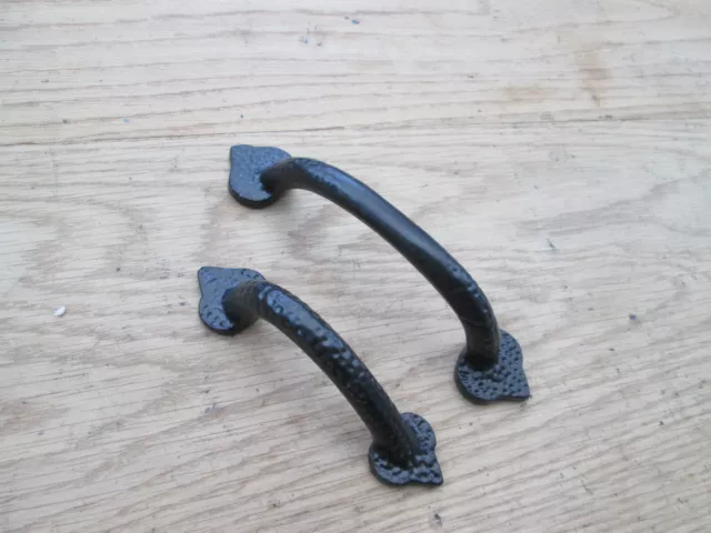 Black Antique Cast Iron Kitchen Cabinet Cupboard Door Pull Handle Rear Fix