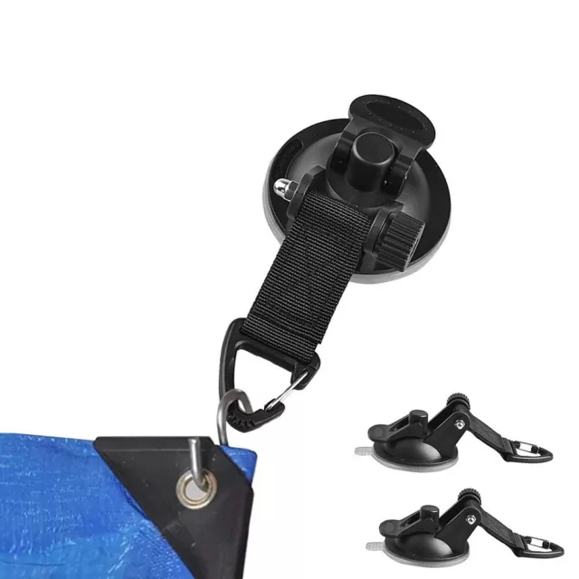 HOT 4X Tie Down Anchor Suction Cup Set For Camping Car/Truck/ Roof-Top Tent 3