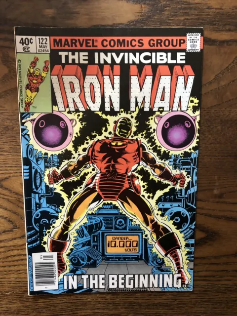 The Invincible Iron Man #122 (May 1979)! VF- with O/W Pages. Origin Retold!