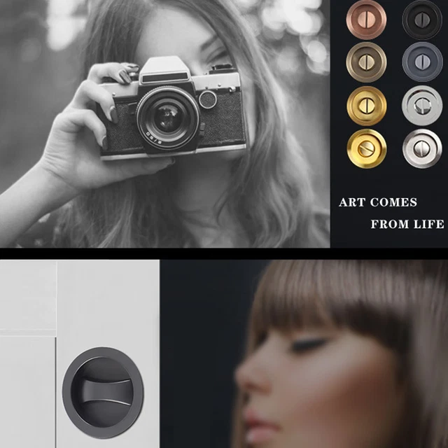 Invisibile Design Sliding Door Lock Con Sfera Viso E Pannello Materiali