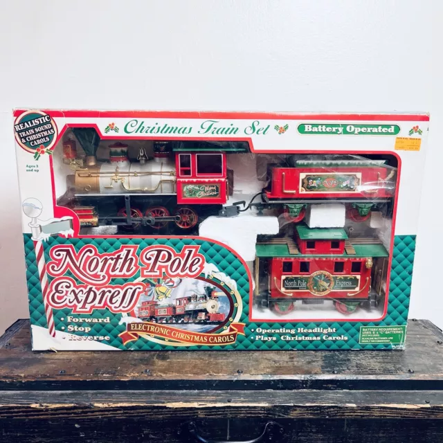 Eztec Train Set Christmas North Pole Express No. 62130- 22 Piece Set CLEAN WORKS