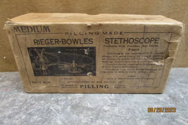 Antique Rieger -Bowles Stethoscope Box