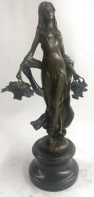 HOT CAST Bronze Sculpture Hot Cast WOMAN FIGURAL  Art Nouveau Deco Figurine Sale