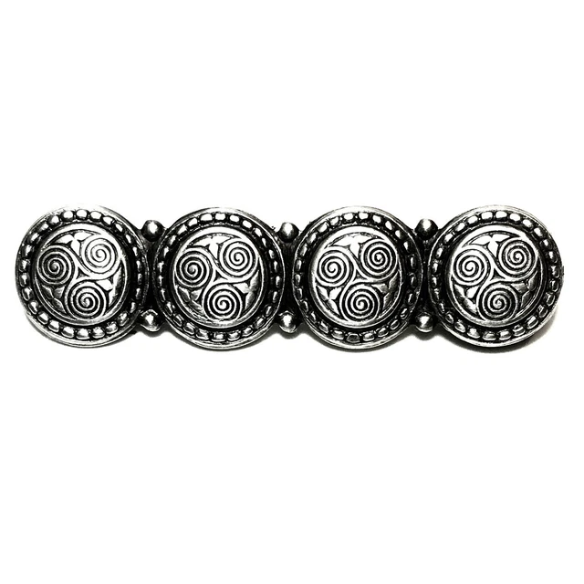 Ancienne Broche triskel argent massif Kelt Breizh Bijoux Breton