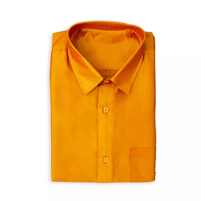 ORANGE ASHA SILK SHIRT for VESHTI / DHOTI / VERTI / MUNDU - TAMIL INDIAN WEDDING