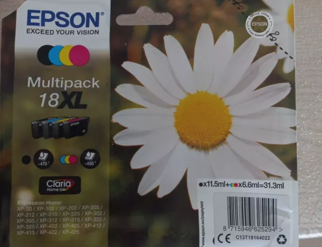 Epson 18XL Multipack C13T18164012 cartouche d'encre authentique . SEPTEMBRE 2024