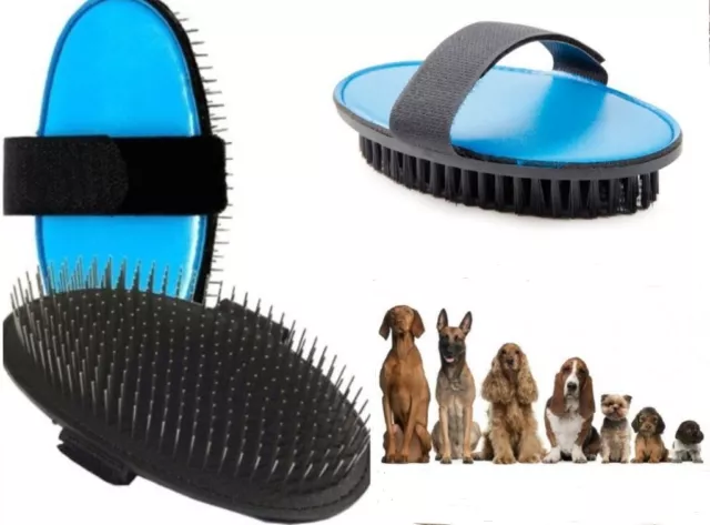Ancol Ergo Flexible Palm Pin Pad - Bristle Palm Pad Grooming Dog Brush