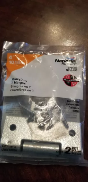 National Hardware N236-050, Heavy Duty T Hinges- 2 Piece, New, Never Opened