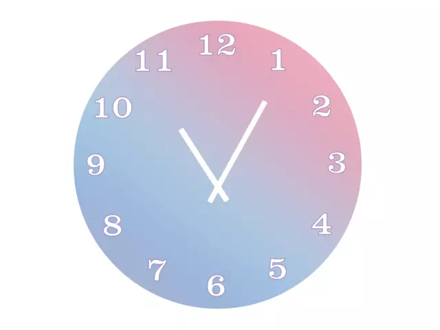 Ombre Gradient Background Wall Clock Acrylic Printed Colours