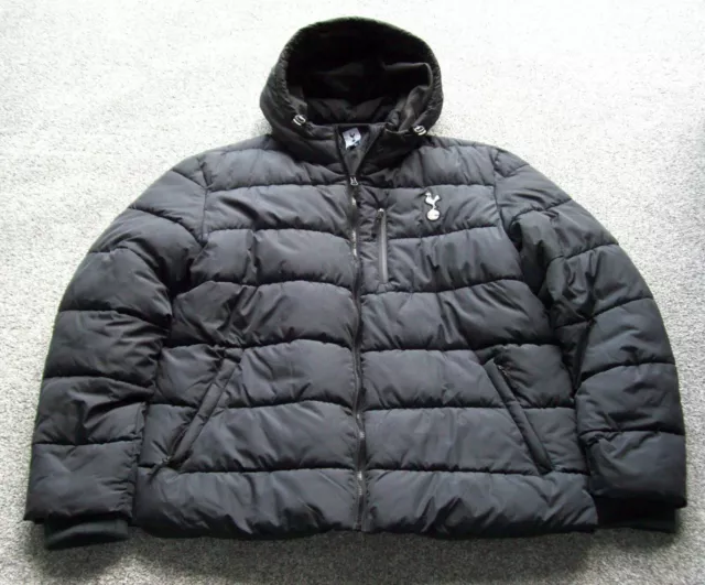 Tottenham Hotspur  Spurs Mens Black Padded Hooded Jacket XXL - Perfect Condition