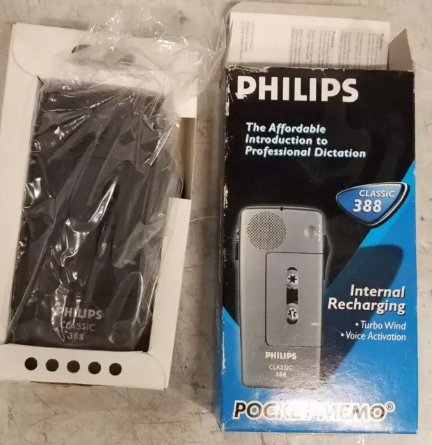 Philips Pocket Memo 388 Handheld Cassette Voice Recorder