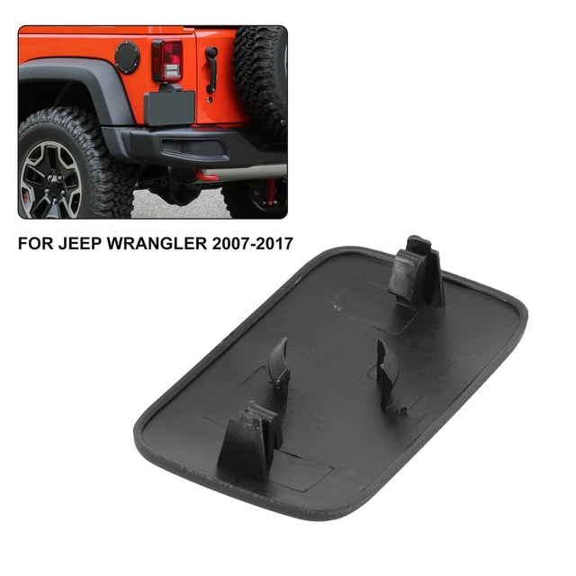 Support Plaque Immatriculation Arrière Jeep Wrangler JK 2007-2018 Avec Lumière - Noir Robuste ABS - Réf. OEM 68064720AA