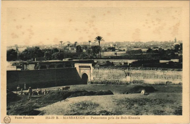 CPA AK MAROC MARRAKECH Panorama pris de Bab-Khemis Flandrin (37864)