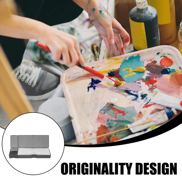 2 Tavolozze Per Pittura A Olio E Acquerello A Forma Di Prugna, Con 7 Pozzetti - Vassoi Di Miscelazione In Plastica Per Artisti, Studenti E Bambini