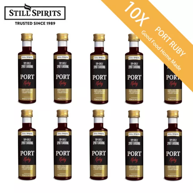 10 x Still Spirits Top Shelf Ruby Port Flavouring Essence 50ml Home Brew Alcohol