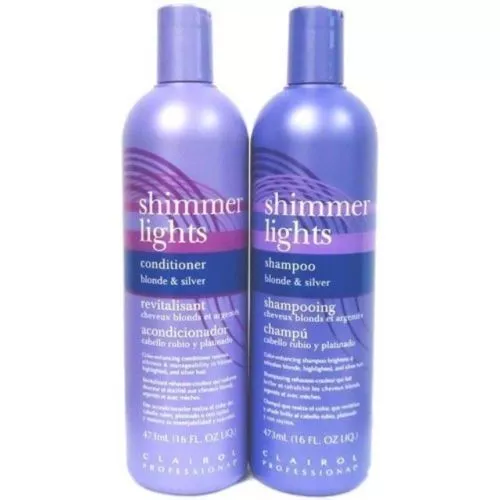 Clairol Shimmer Light Shampoo And Conditioner for Blonde & Silver 16.oz