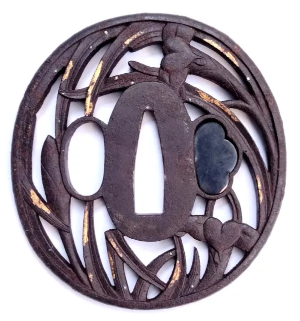 Edo period Bushu tsuba. katana sword koshirae mounting