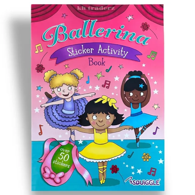 Ballerina  Sticker Activity Book Girls Kids Children  Colouring Fun Games A4
