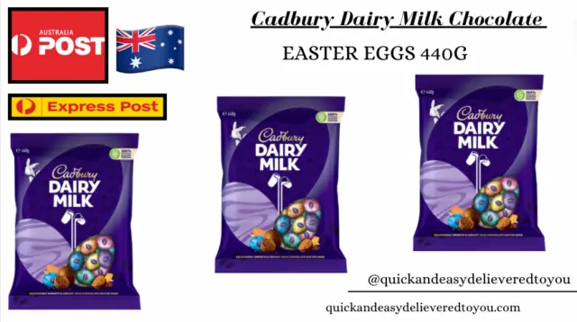 Cadbury Dairy Milk Chocolate Easter Eggs 440g  - NEW STOCK AUS ONLY