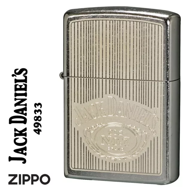 Zippo Oil Lighter Jack Daniel's 2023 Model Silver Street Chrome Regular Case