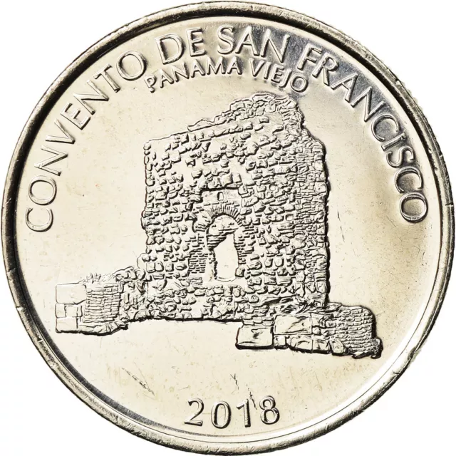 [#784177] Monnaie, Panama, Couvent de San Francisco, 1/2 Balboa, 2018, SPL, Copp