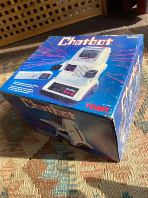 TOMY CHATBOT Vintage radio controlled retro robot toy 1980s complete