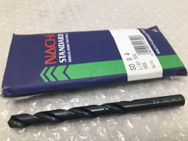 9.4mm (.3701”) Nachi 500 HSS Jobber Drill Bits, 118°, Black Oxide, Pack Of 5
