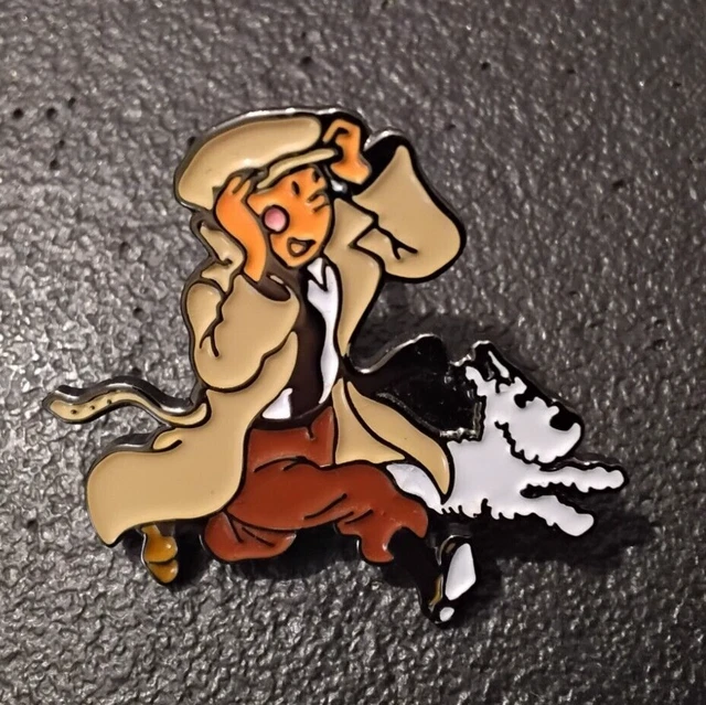 Grand Pin's Tintin Et Milou – Hergé – Métal De Qualité, Dimensions 5,7x4 Cm