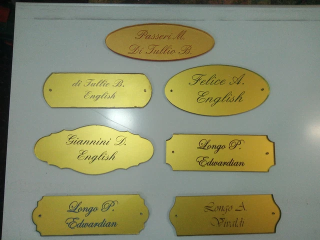 Targa Citofono Personalizzata - Plexiglass 1,5x5,5cm Con Incisione E Portachiavi Corno - Foto 9