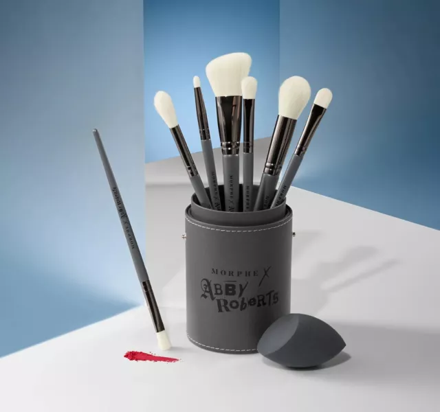 Authentic Morphe  Abby Roberts The Artcasts 7-Piece Essential Brush & Tubby Set