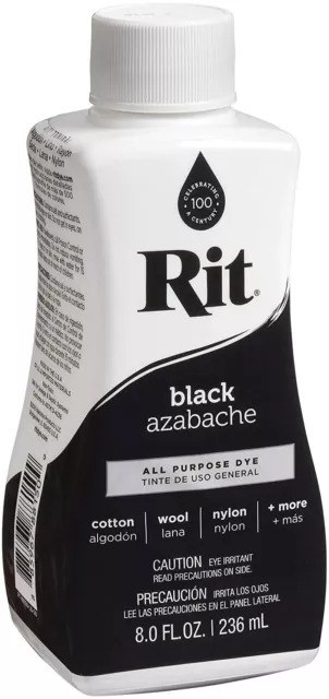 Rit Dye Liquid 8oz - All Purpose Dye - Same Day Shipping (Black)