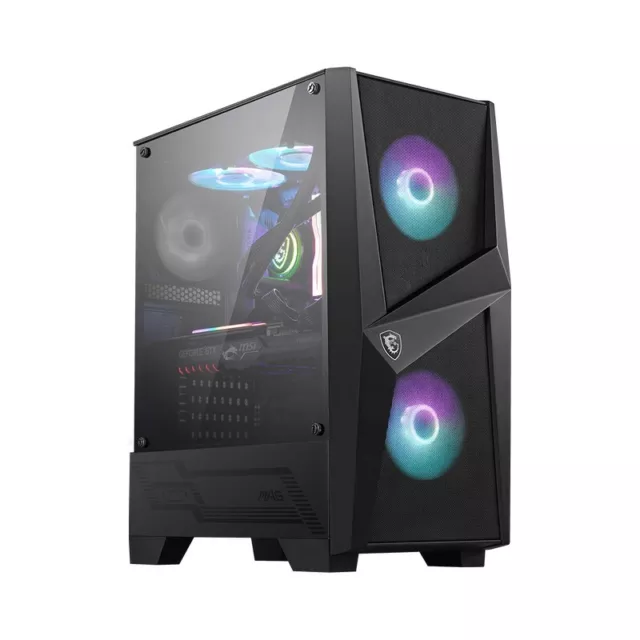 MSI MAG FORGE 100R Mid-Tower Tempered Glass ARGB PC Case, Optimize Airflow
