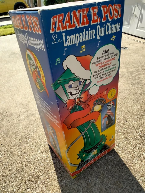 Vintage Telco Old Blue Eyes FRANK E POST Dancing Singing Animated Lamppost W Box