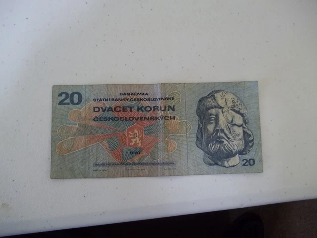 Dvacet Korun 20 - 1970 - Bankovka Statni Banky Ceskoslovenskê