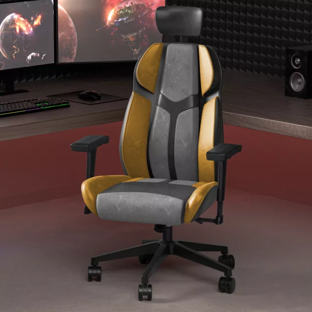 Computer Gaming Chair Ergonomic High-back Racing Swivel Leather Office Chair