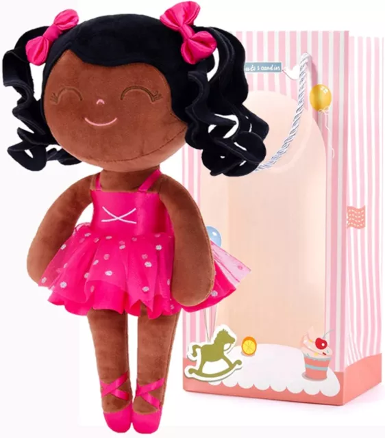 Gloveleya Baby Girl Gifts Dolls Plush Ballerina Doll Bronze Ballet Girl 13 Inch