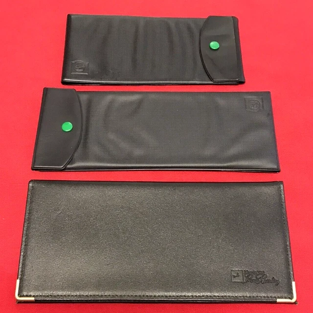 VINTAGE LLOYDS BANK Cheque Book Holders Wallets Covers Black Job Lot x3