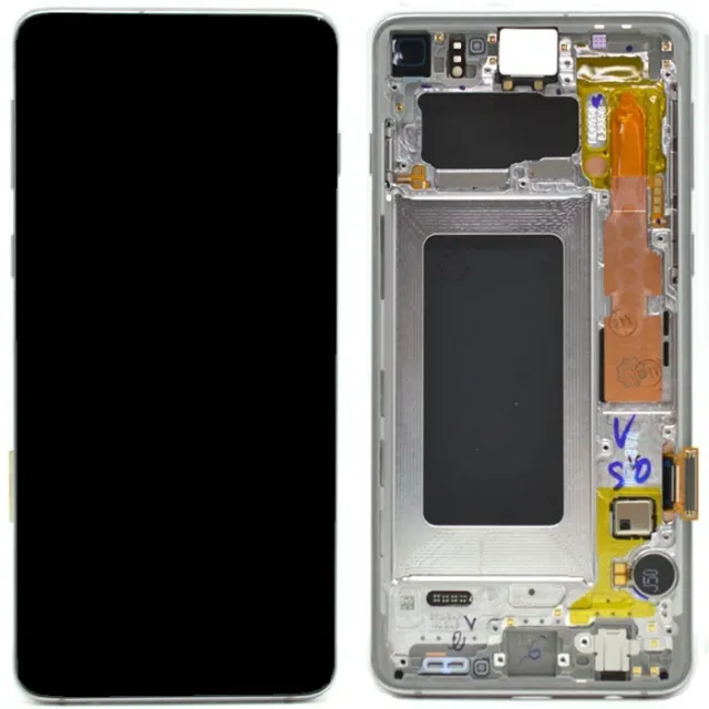 Samsung Genuine Service Pack S10 G973F LCD Screen Display Assembly Silver