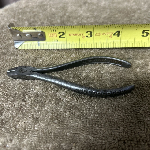 Vintage Snap On Vacuum Grips No. 184 Mini 4.5" Diagonal Cutters Pliers USA 1951 