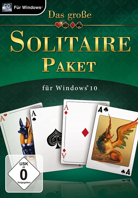 Il Grande Solitaire Pacchetto Per Windows 10 PC Nuovo + Conf. Orig.