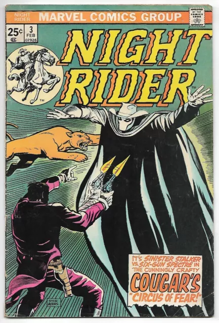 Night Rider #3 (Marvel, 1975) – Dick Ayers – Ghost Rider (Carter Slade) – VG/FN