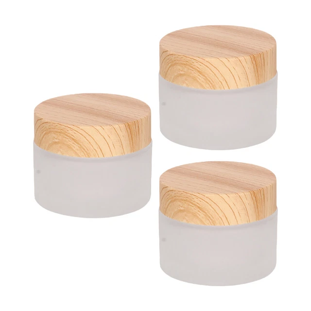 3 piezas frasco de loción sellado transparente contenedor de almacenamiento boca ancha frasco enlatado