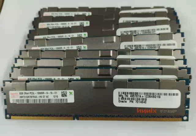 ORACLE 64GB 8 x 8GB 2Rx4 PC3L-10600R  7014640 DDR3-1333 ECC SERVER MEMORY HYNIX