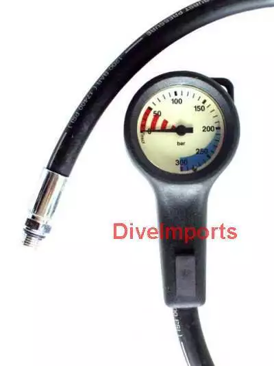 Gauge Low profile SPG and hose - SCUBA Diving - NEW