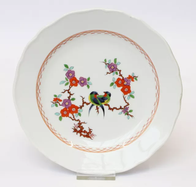 Meissen Kakiemon Porzellan Teller Kuchenteller Blumen Vogelpaar 1. Wahl Ø 17,8cm