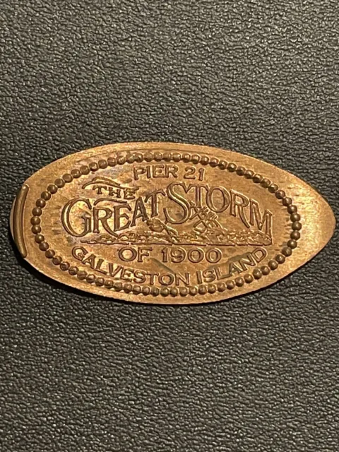 Pier 21 The Great Storm Of 1900 Galveston Island Elongated Penny #8007